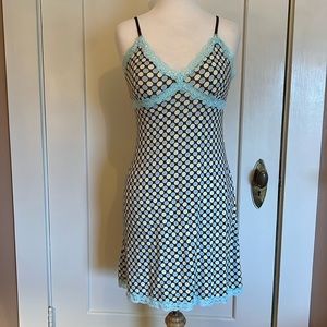 Y2K polka dot and lace nightie